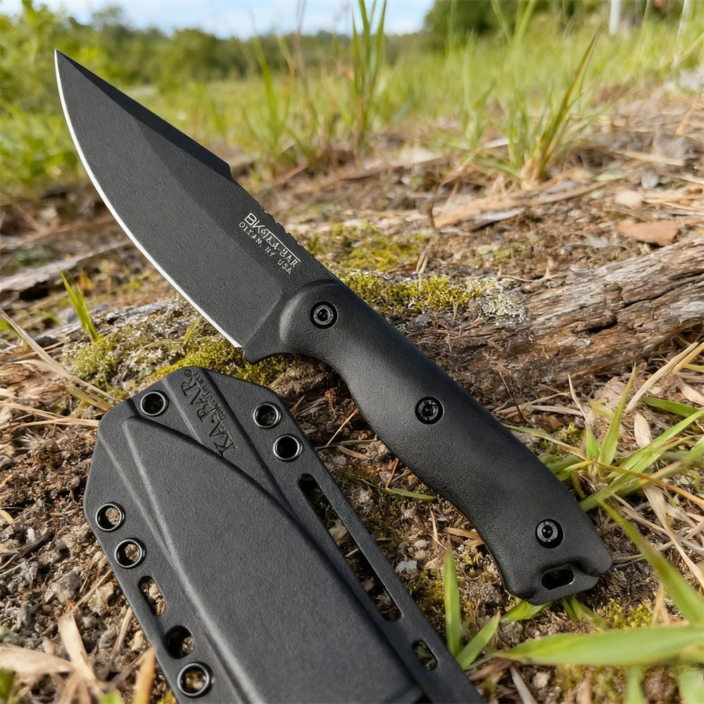 KA-BAR Fixed Blade Knife — D2 Steel, 18cm Blade, Survival Ready