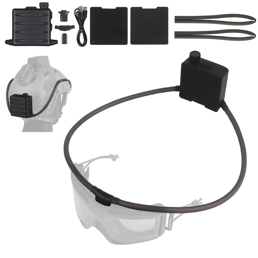 Defogging Tactical Goggles — Fan-Powered, USB-C, Airsoft & Outdoor