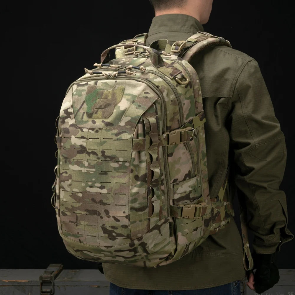 44L Tactical Rucksack — MOLLE, Waist Support, Heavy-Duty Nylon