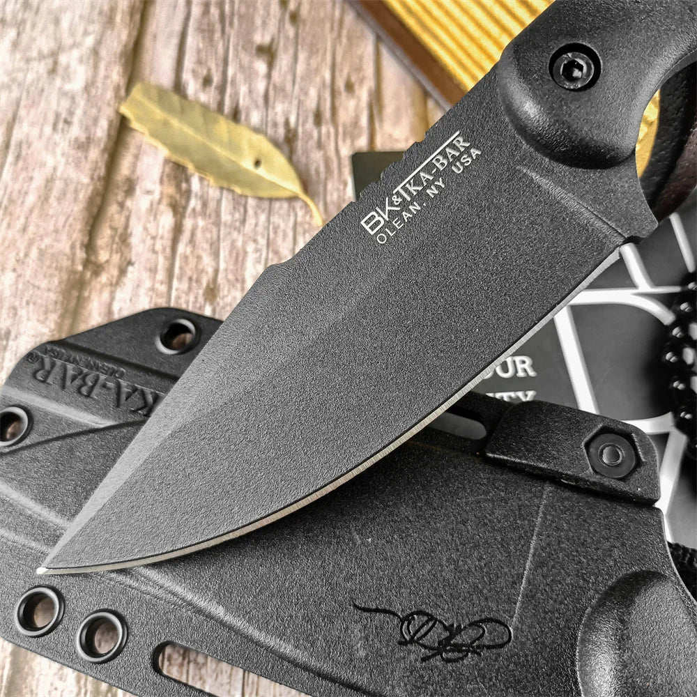 KA-BAR Fixed Blade Knife — D2 Steel, 18cm Blade, Survival Ready
