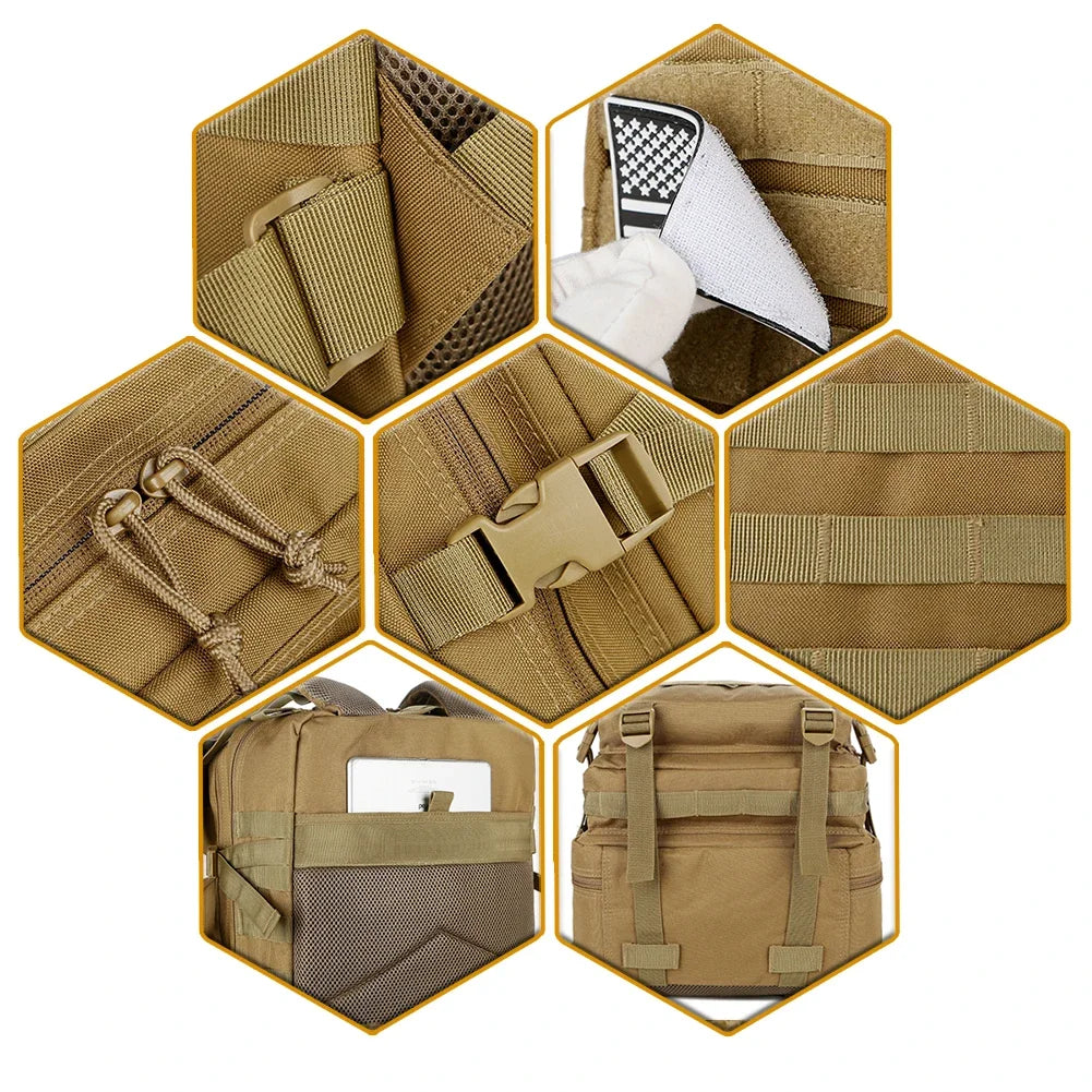 Camo Hunting Backpack — Waterproof MOLLE, Tactical Camouflage