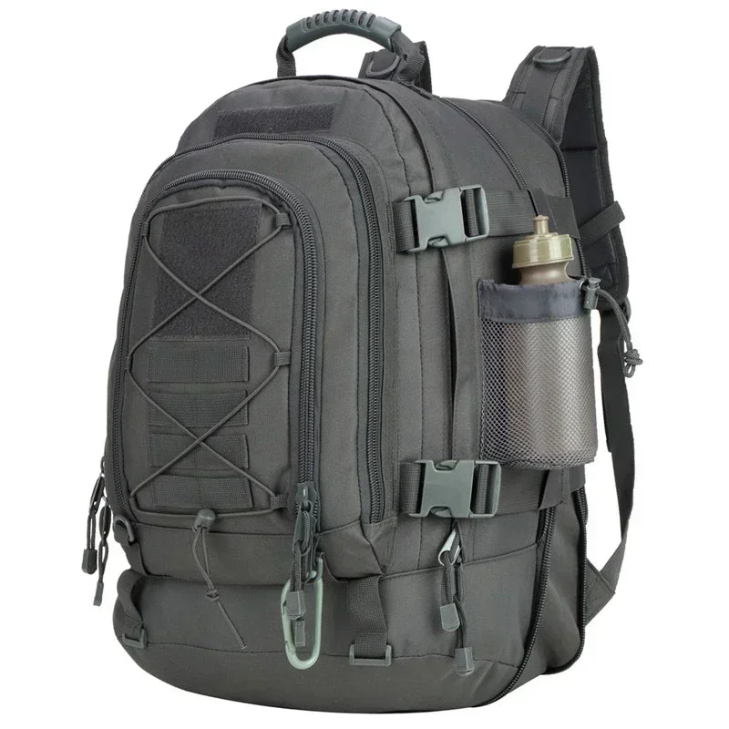 60L XL Tactical Backpack — MOLLE, Water-Resistant, Laptop Compartment