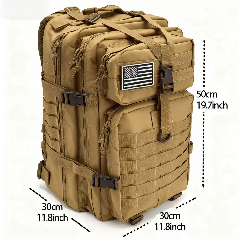 Camo Hunting Backpack — Waterproof MOLLE, Tactical Camouflage