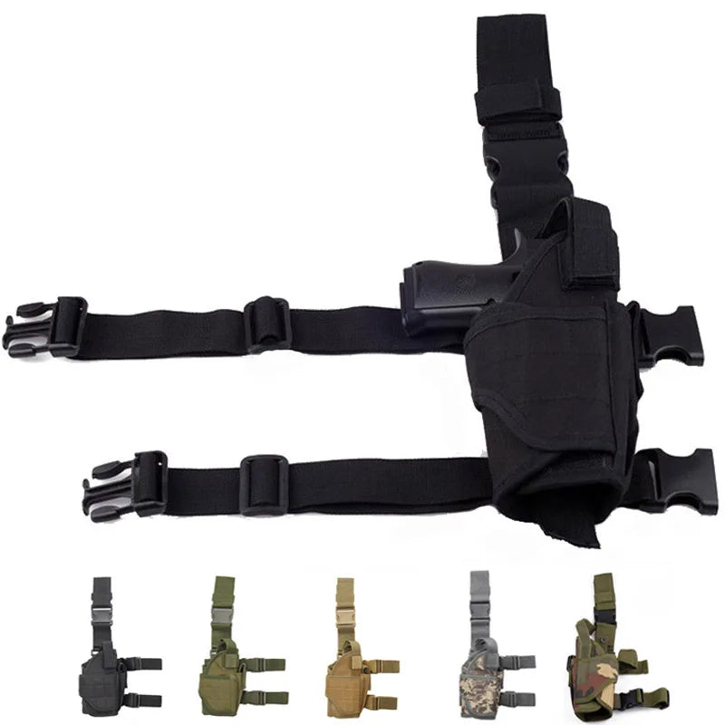 Tactical Thigh Holster — Drop Leg, Universal Fit, Right Hand Draw