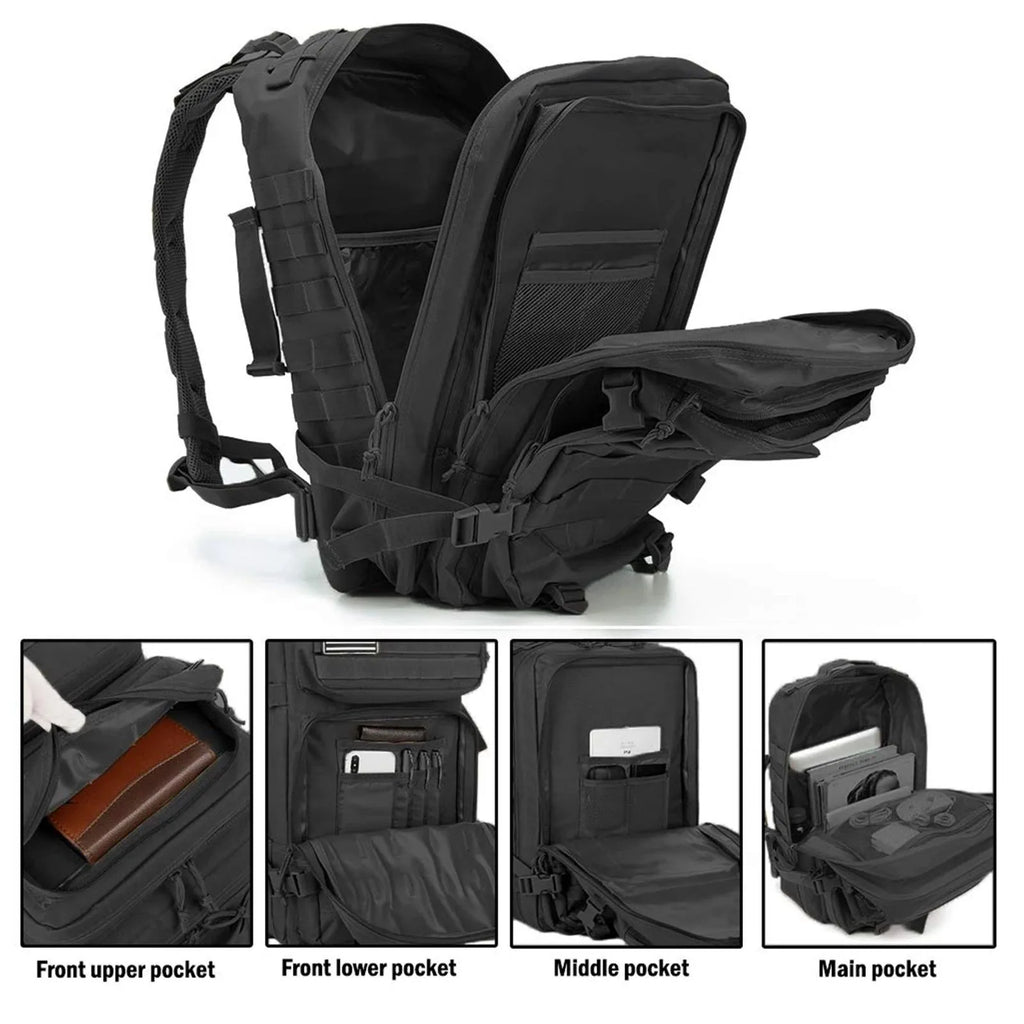 45L Assault Pack — 3-Day MOLLE Rucksack, Mission-Ready