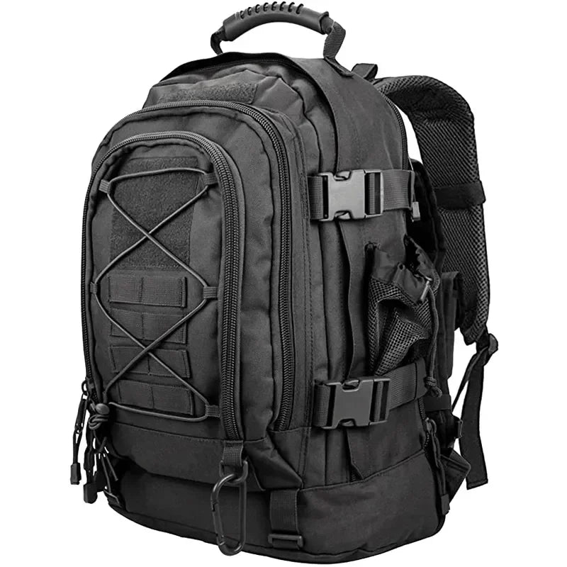 60L XL Tactical Backpack — MOLLE, Water-Resistant, Laptop Compartment